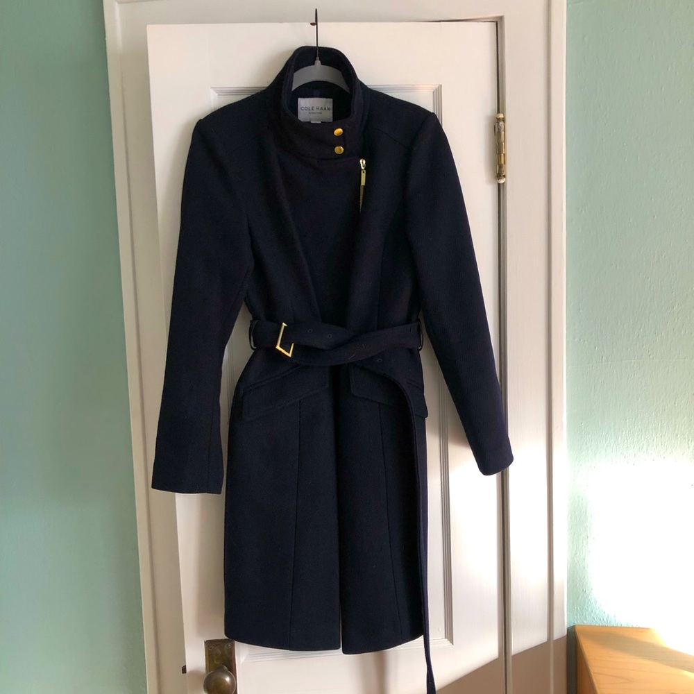 Cole Haan Wool Blend Coat - Picture 2 of 6